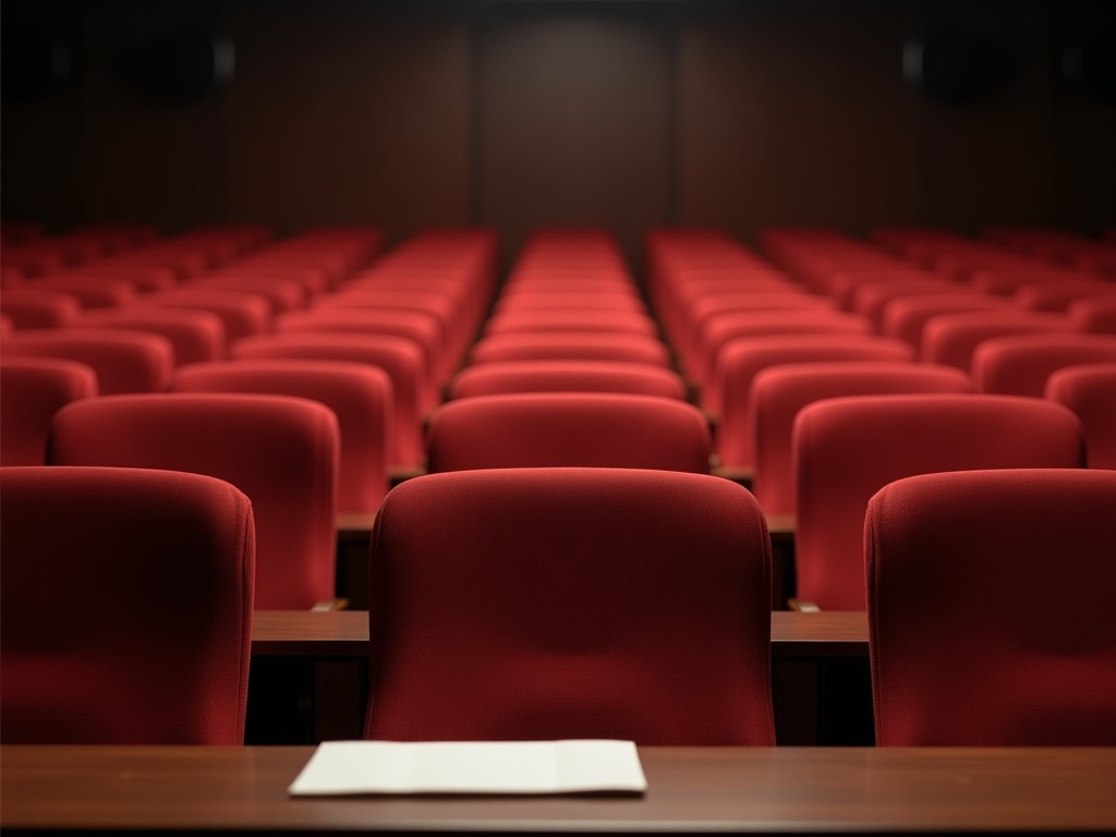 auditorium seating with writing table