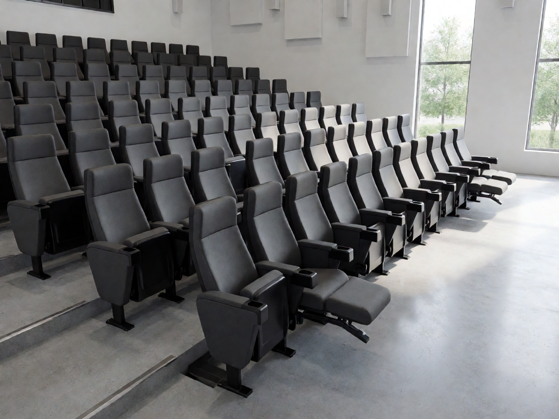 bespoke retractable audience theater seating chairs solution