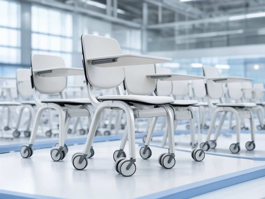 Durable Classroom Chairs With Desk Wheels For Sale