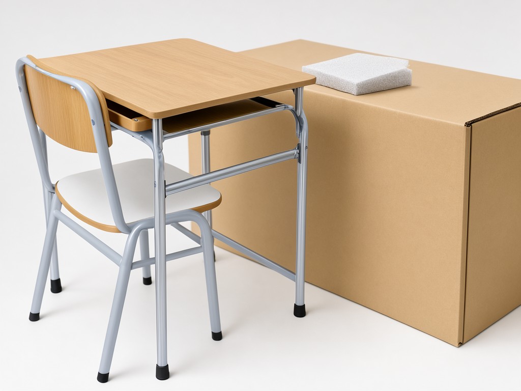 Durable Metal Frame Student Desk And Chairs Factory