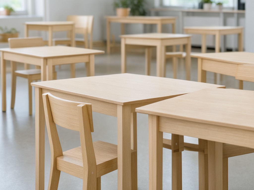 Durable Wood Chairs And Tables For Schools Supplier